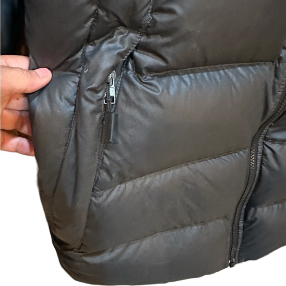 VTG Nike Puffer 550 Down Winter Jacket Coat Two Tone Black Blue Size S - Picture 3 of 9